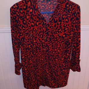 Jones Signature Leopard Print Blouse